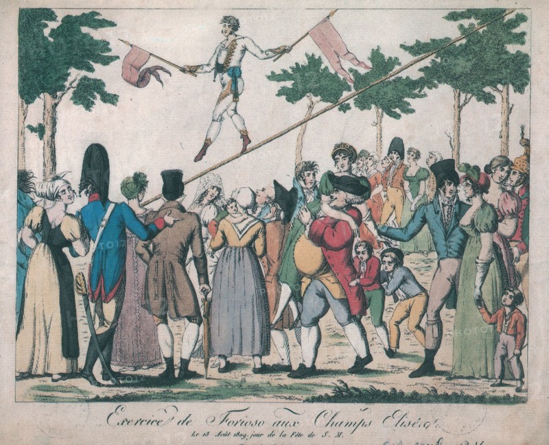 Forioso performing in the Champs-Elysées.
15th August 1809