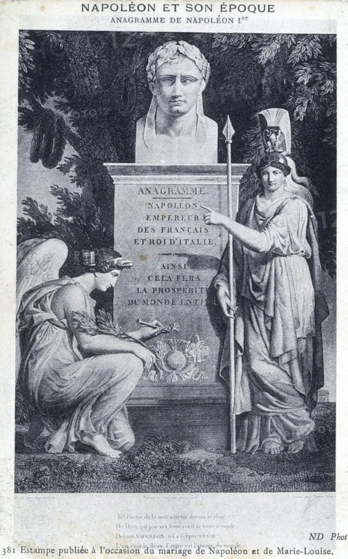 Anagram of Napoleon I.
2nd April 1810