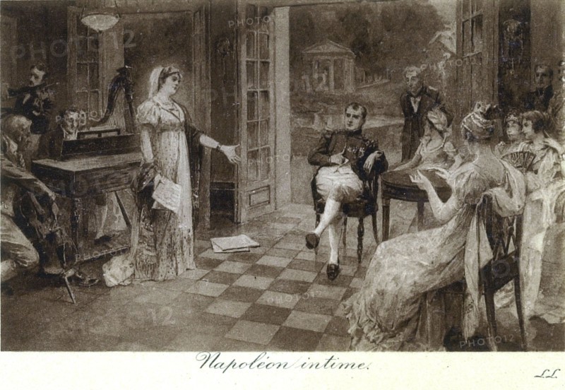 Napoléon intime : Napoléon 1er assiste à un concert de musique et de chant avec l'impératrice Marie-Louise.