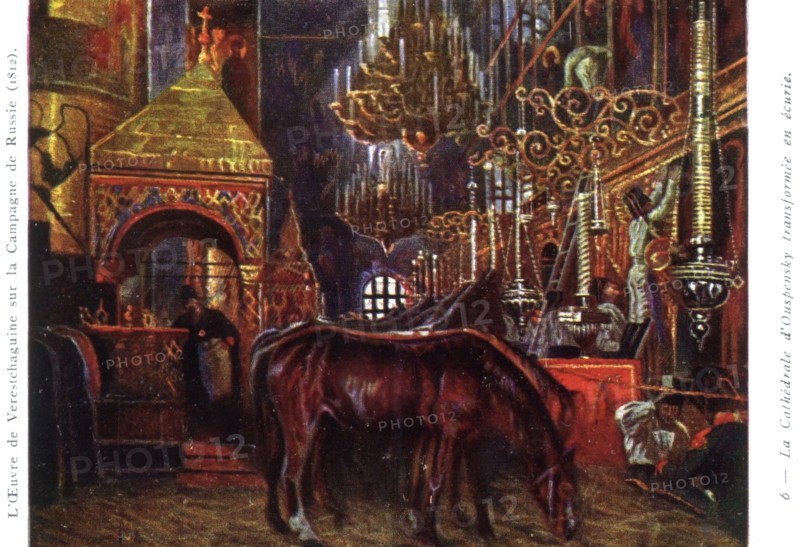 Campagne de Russie : la cathédrale d'Ouspensky à Moscou.
14 septembre 1812