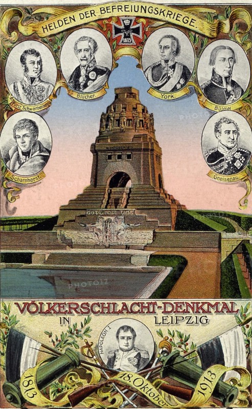 Commemorative monument: Battle of Leipzig.
Saxony Campaign.
18 octobre 1813