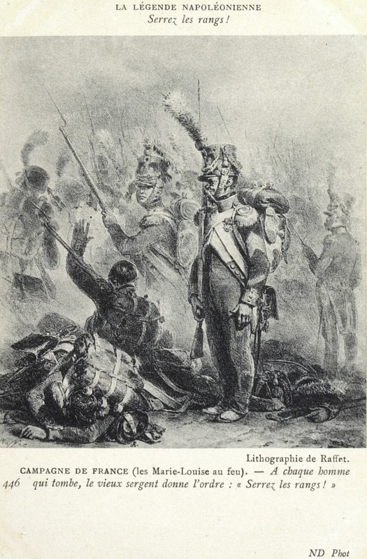 Campagne de France : soldats au combat.
Janvier-mars 1814
