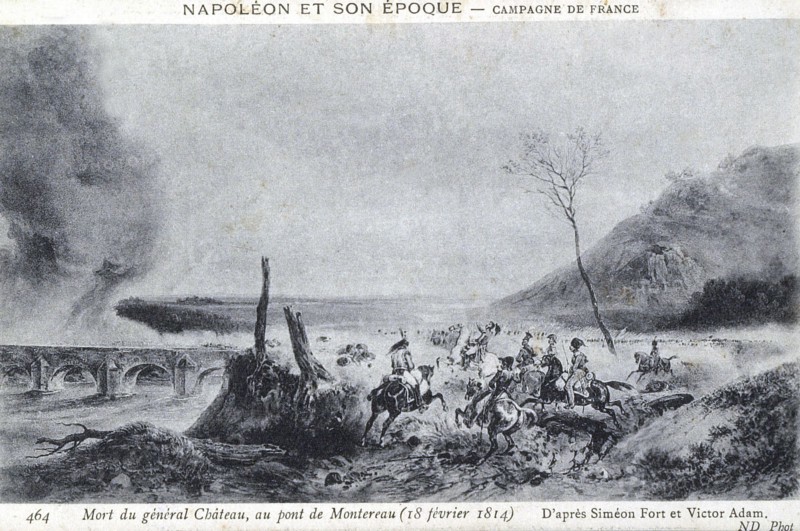 Death of General Château on Montereau bridge.