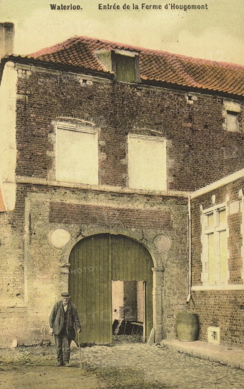 Bataille de Waterloo : la ferme de Hougoumont.