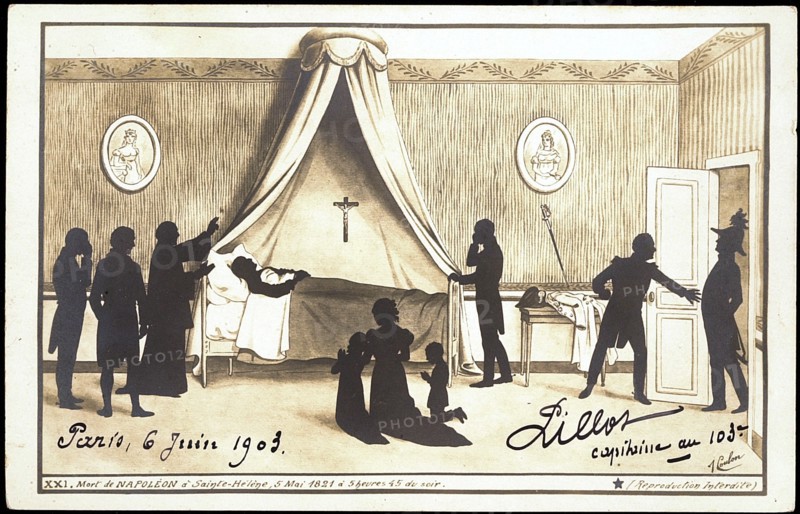 Mort de Napoléon 1er à Sainte-Hélène.