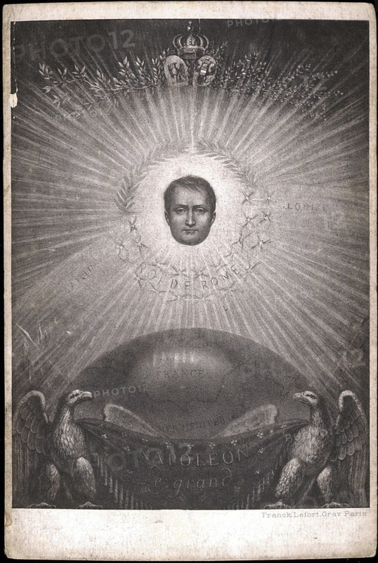 Portrait à la gloire de Napoléon 1er.