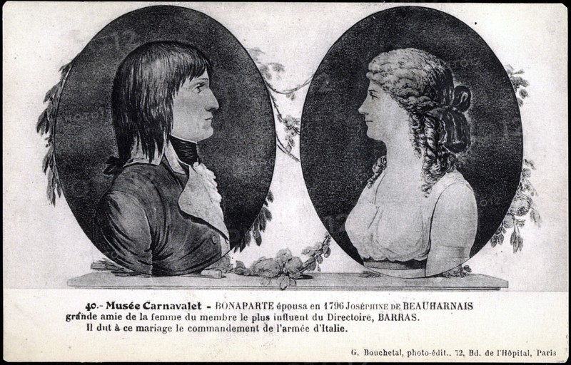 Portrait of Napoleon I and Joséphine de Beauharnais.