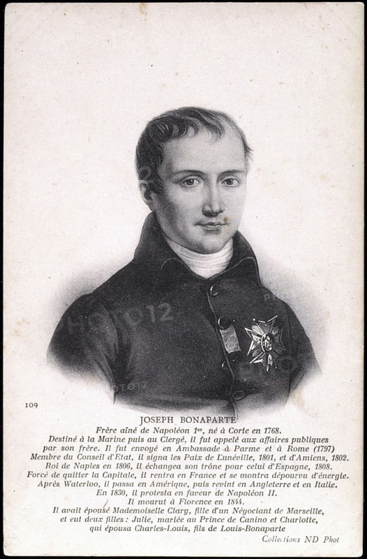 Portrait de Joseph Bonaparte, frère de Napoléon 1er.