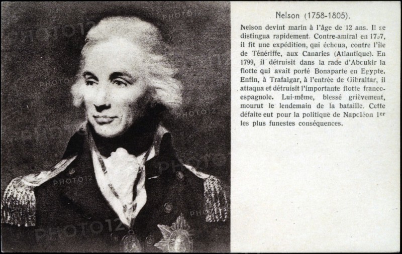 Portrait de l'amiral Horatio Nelson.