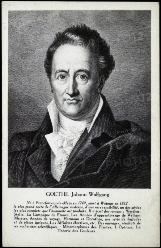 Portrait of Johann Wolfgang Goethe.