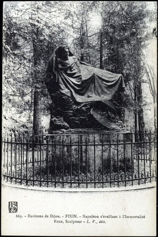 Statue of Napoleon I rising to immortality.
