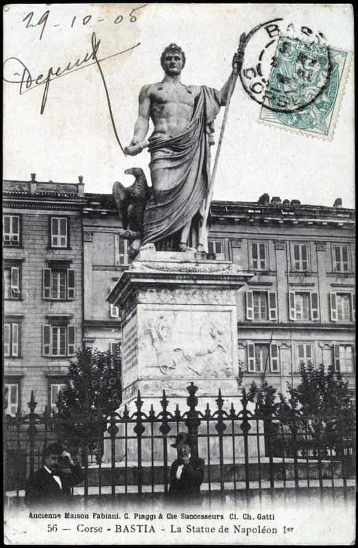 Statue of Napoleon I in Bastia, Corsica.