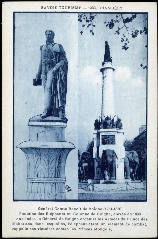 Statue of General Benoît de Boigne in Chambéry.