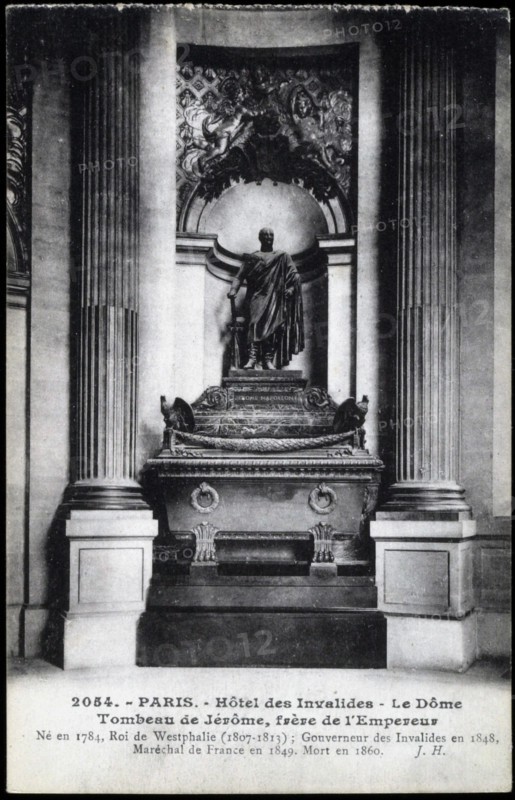 Tomb of Jérôme Bonaparte, brother of Napoleon I, at the Invalides.
