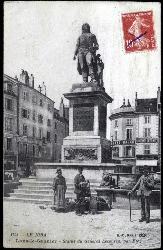 Statue of General Lecourbe in Lons-le-Saunier (Jura).