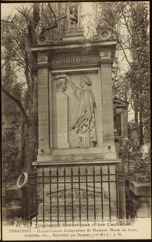 Tombeau de Ludgi-Carlo Cherubini au cimetière du Père-Lachaise.