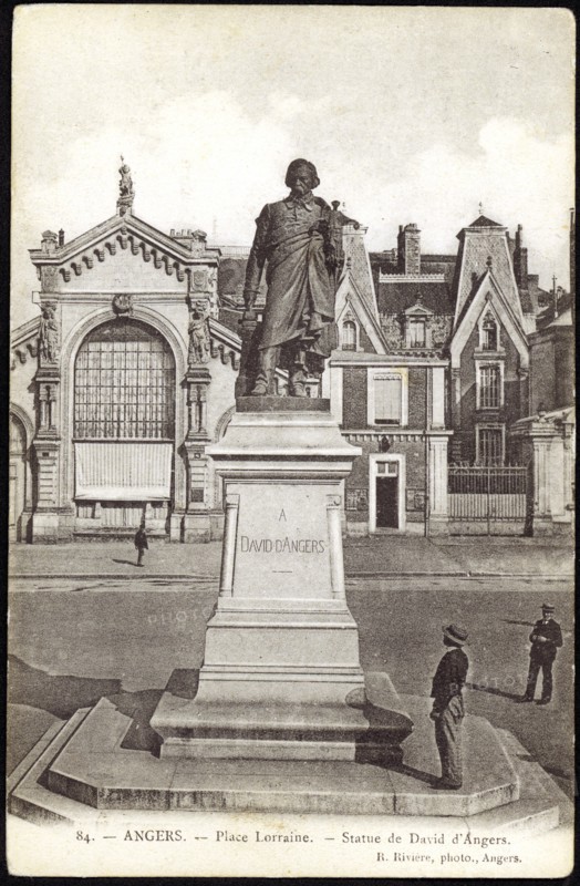 Statue of sculptor Jean-Pierre David, known as "David of Angers," in Angers.