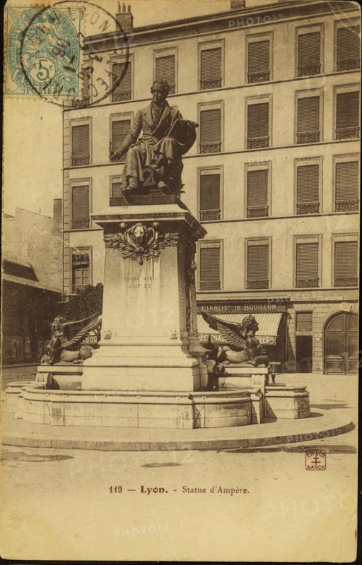 Statue of André-Marie Ampère in Lyon.