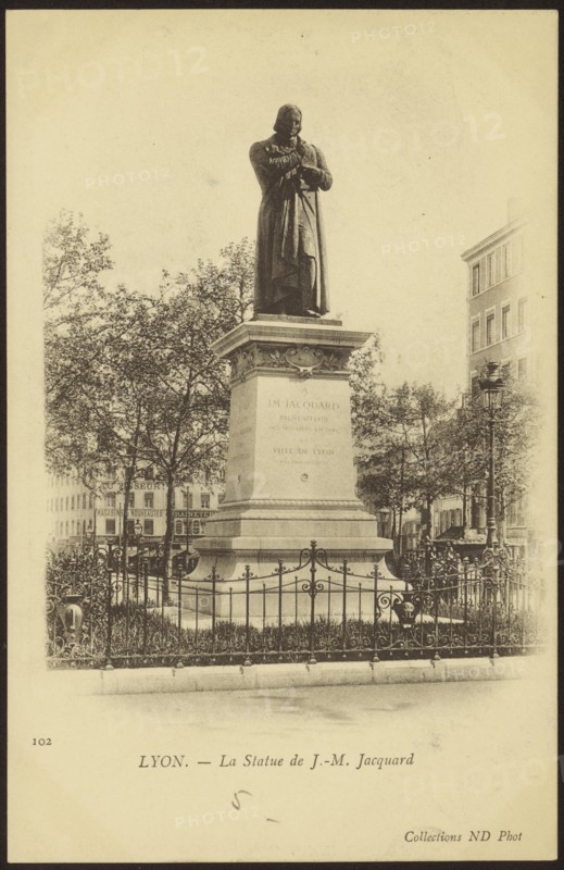 Statue of Joseph-Marie Jacquard in Lyon..