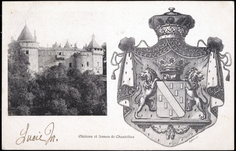 Château et armes de Chastellux.