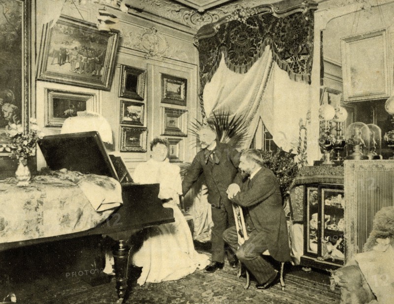 "Les trois âges du siècle" (Manet and Mallarmé with a pianist)