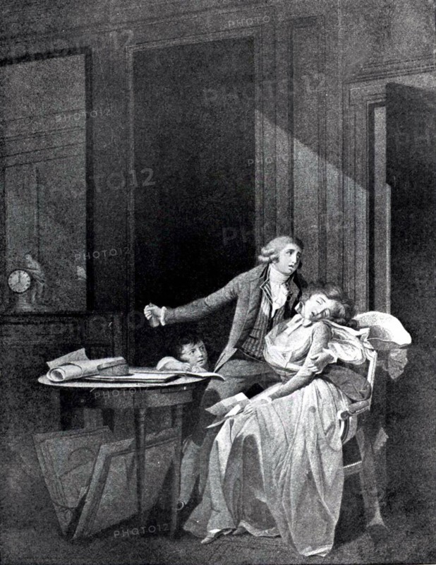 Engraving by Boilly, The Cherished Bouquet