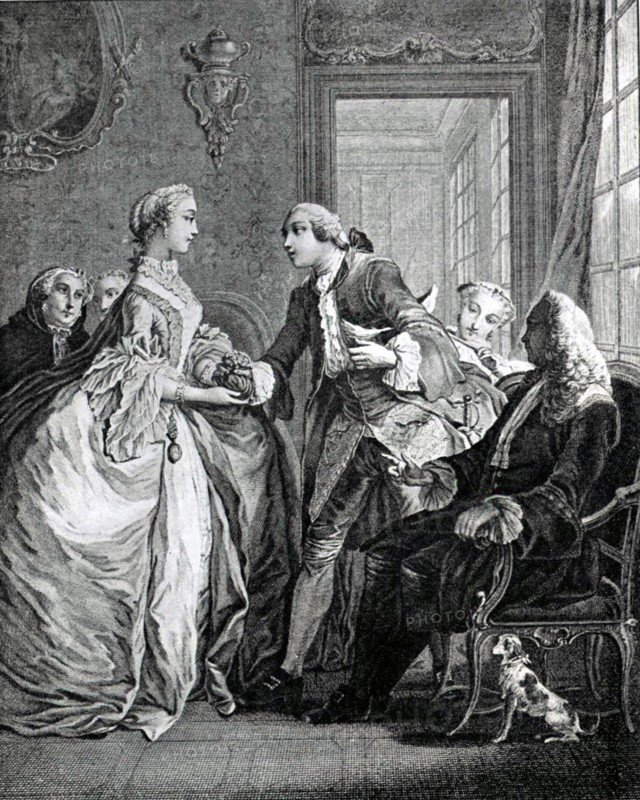 Gravure de Eisen, L'accord de mariage