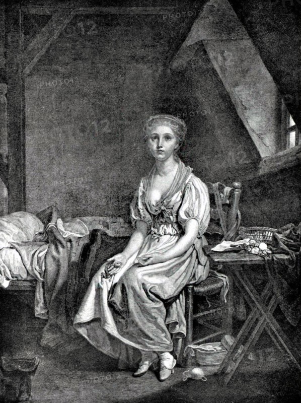 Engraving by Greuze, Love