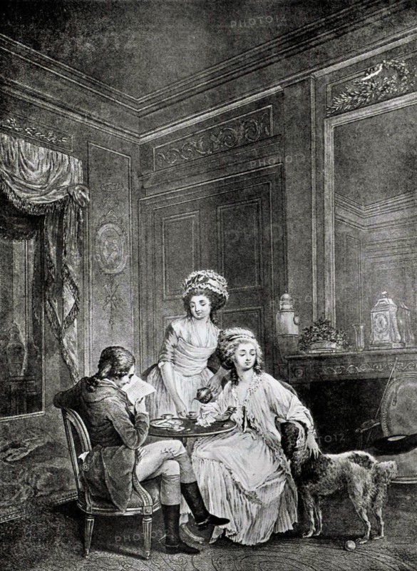 Gravure de Lavreince, Le déjeuner anglais