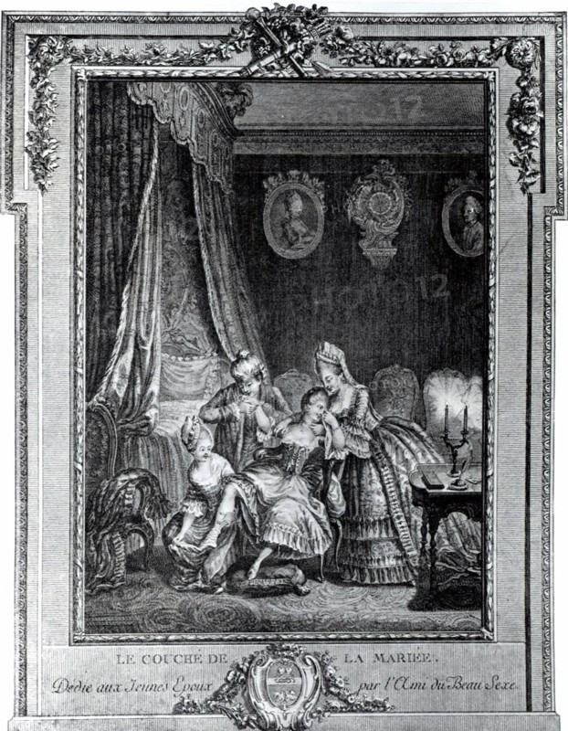 Engraving by Queverdo, The Bride Retiring
