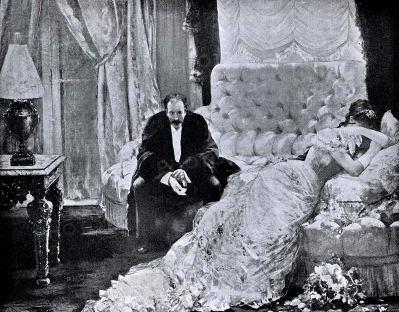 Engraving by Henri Gervex, Intimate scene