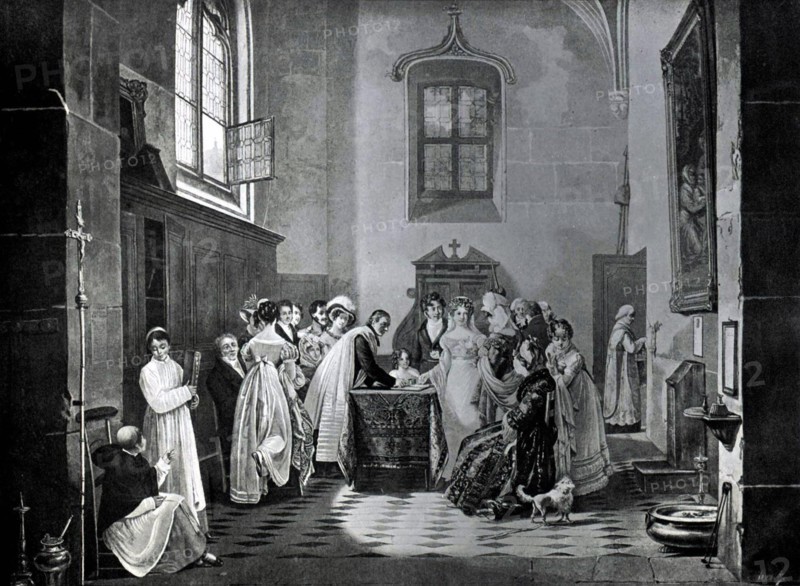 Engraving by Duval-Lecamus, The Bride