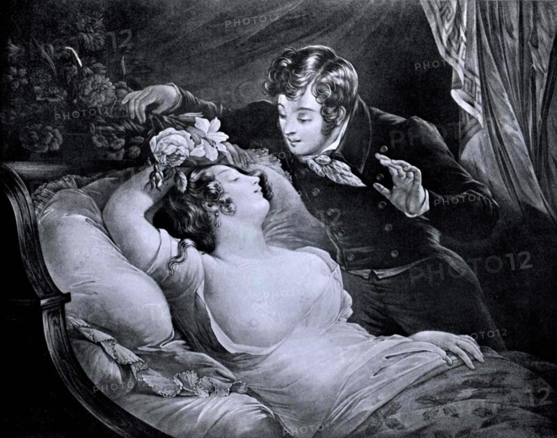 Gravure d'Octave Tassaert, Scène intime