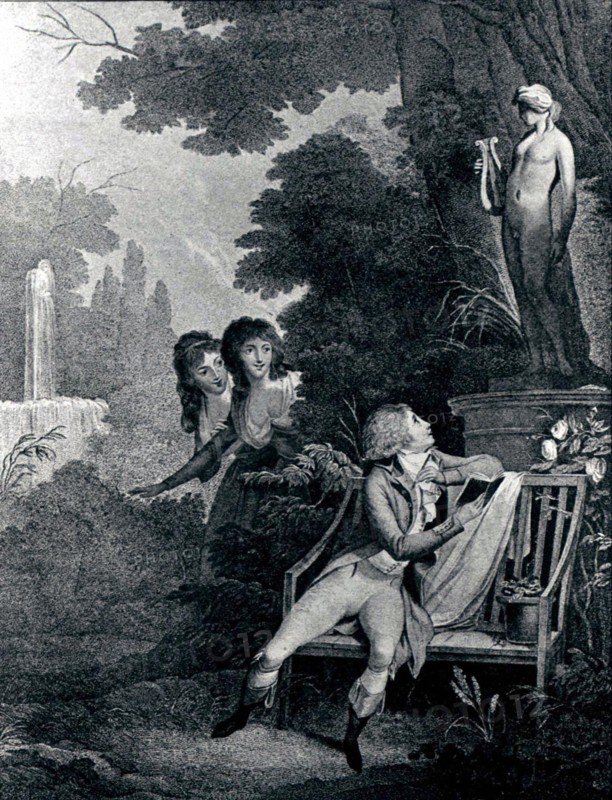 Gravure de Boilly, L'amant poète