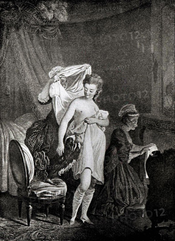 Engraving by Jean-Baptiste, baron of Regnault, Daily scene