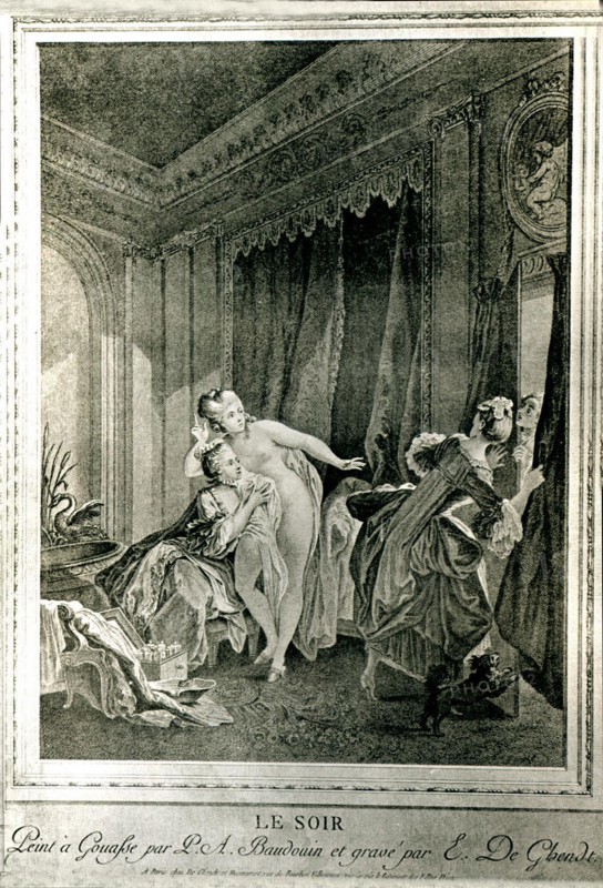 Engraving after Baudouin, Evening