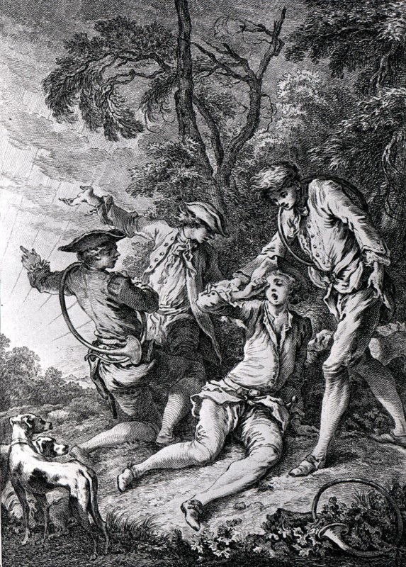 Gravure de Boucher, Les plaisirs de L'isle enchantée
