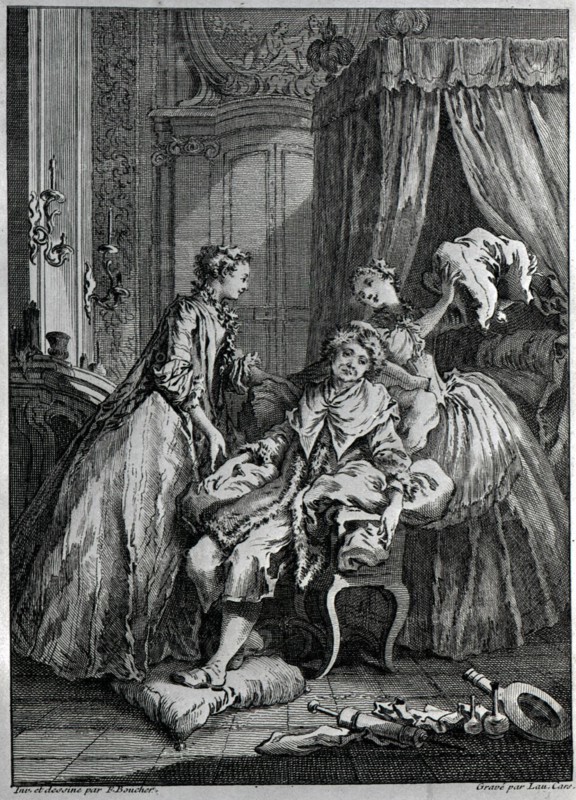 Gravure de Boucher, Le malade imaginaire