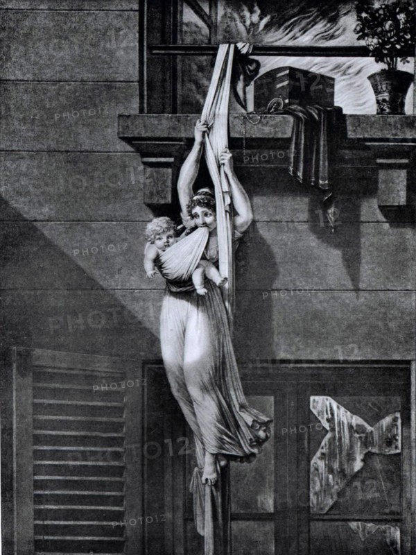 Engraving by Debucourt, The Fire