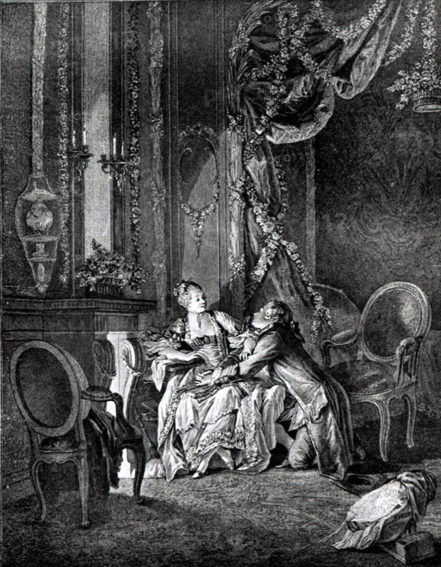 Engravings by Baudouin, Love scene