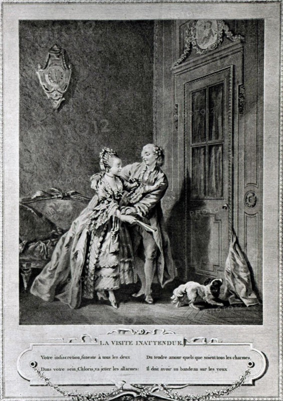 Engraving by Sigmund Freudeberg, The Unexpected Visit