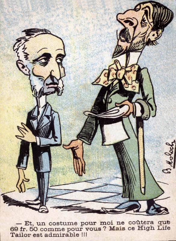 Caricature of scene from daily life