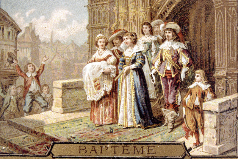 Baptême au XVIIIe siècle, publicité