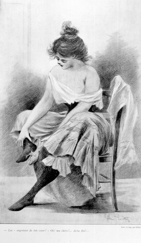 Illustration by Henri Boutet, bath theme