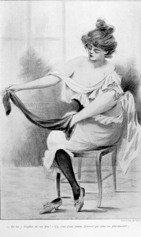 Illustration by Henri Boutet, bath theme