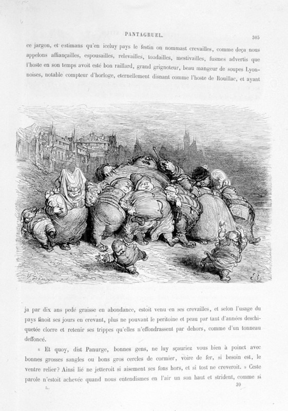 Rabelais, illustration de Gustave Doré