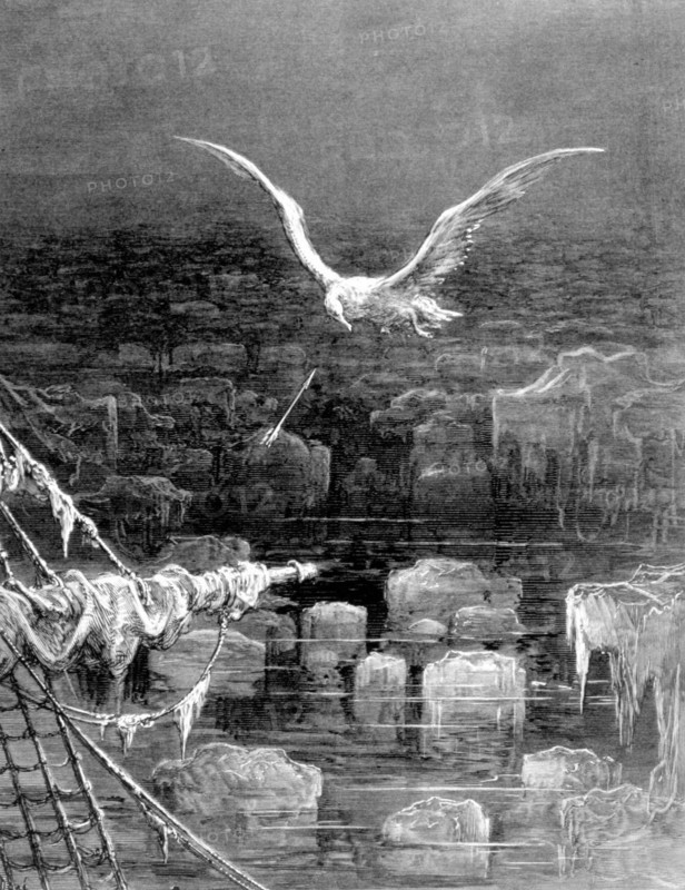 Scene from "The Song of the Ancient Mariner", illustration by Gustave Doré