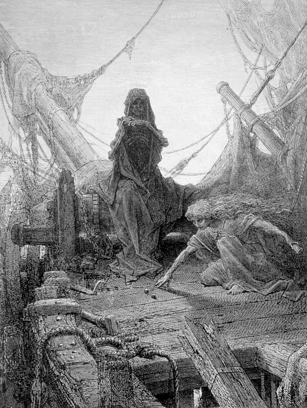 Scene from "The Song of the Ancient Mariner", illustration by Gustave Doré