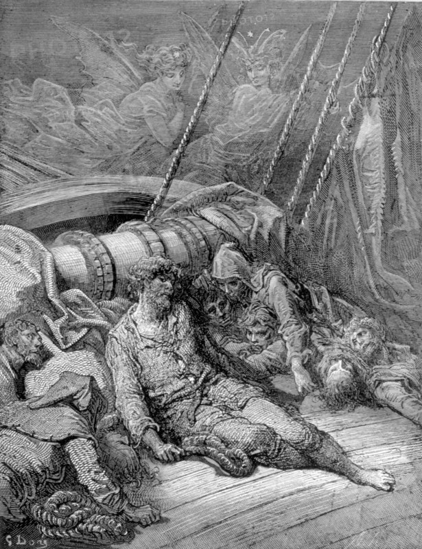 Scene from The Song of the Ancient Mariner, illustration by Gustave Doré