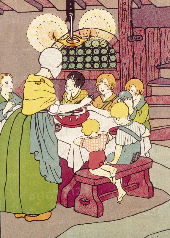 Charles Perrault's tales, Tom Thumb, illustrations by M. L. Pinel